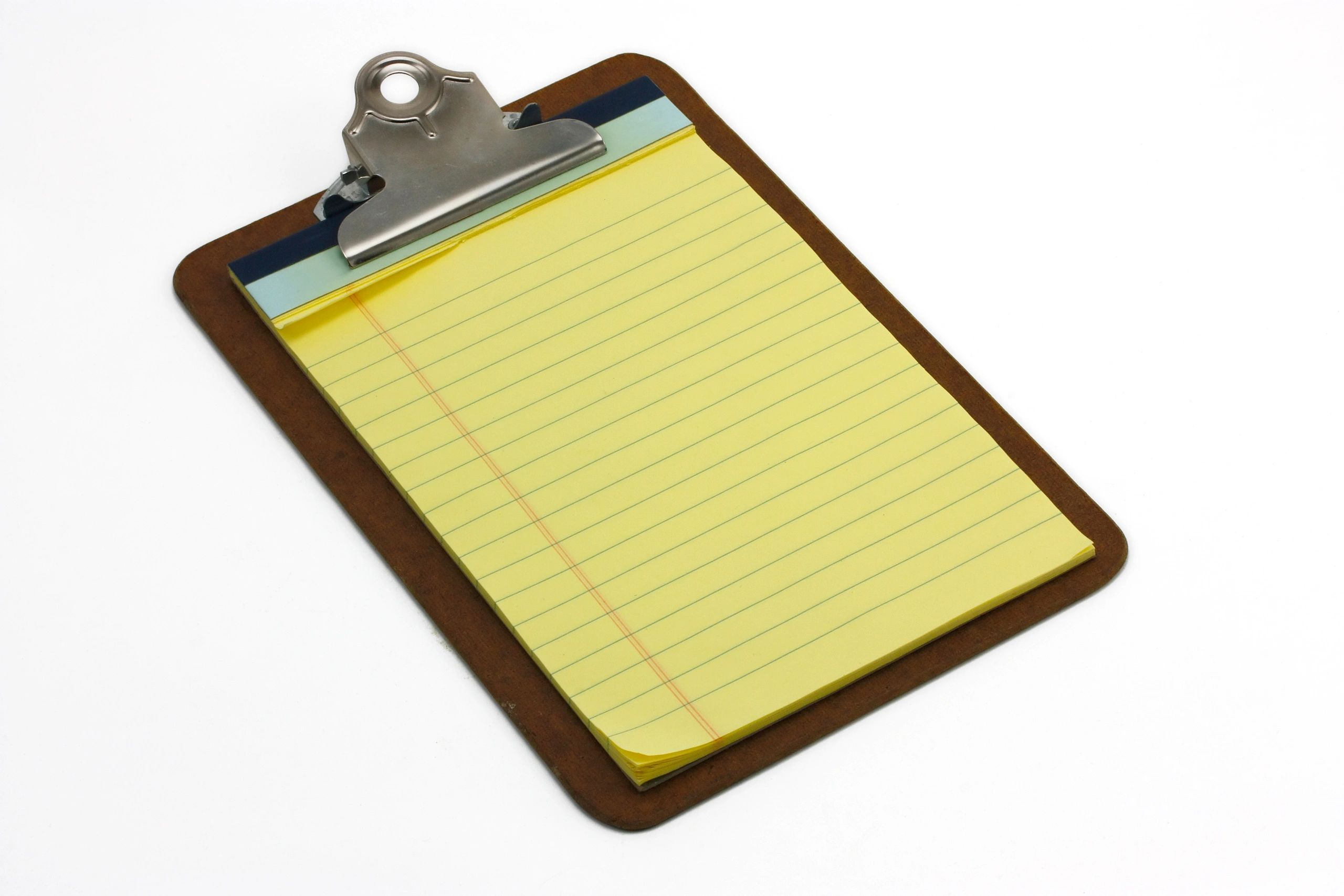 Maintenance checklist on a clipboard