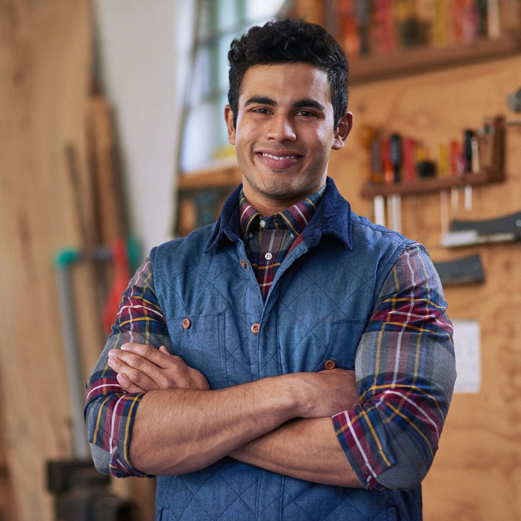 Portrait of a technician with arms crossed